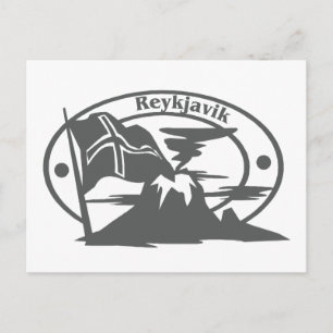 Reykjavik Stamp Postcard