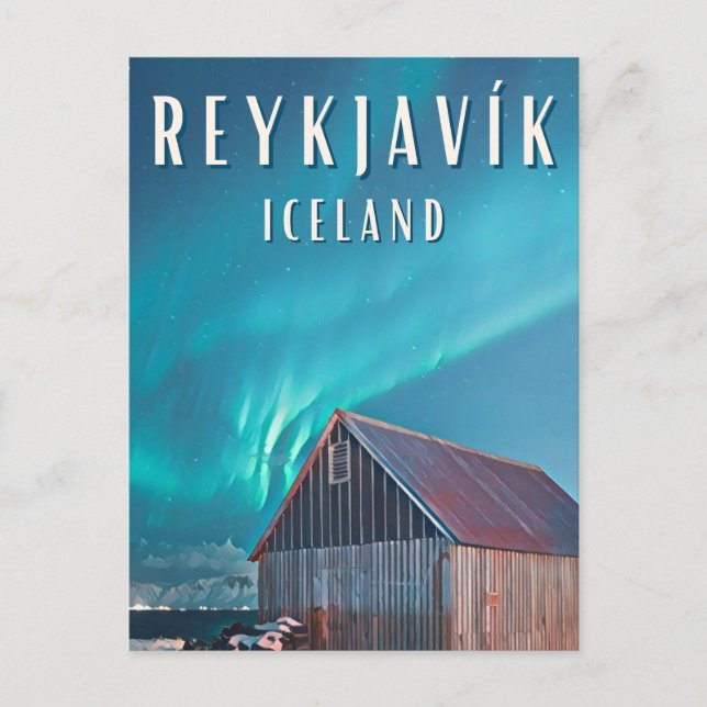 Reykjavík, the city of the northern lights and the postcard (Front)