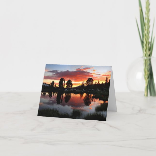 Reymann Lake Sunset - Yosemite Card (Front)