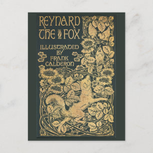 Reynard the Fox Antique Victorian Book Postcard