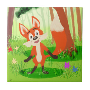 Reynard the Fox Ceramic Tile