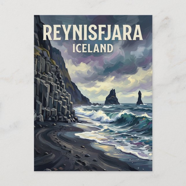Reynisfjara Beach Iceland Postcard (Front)