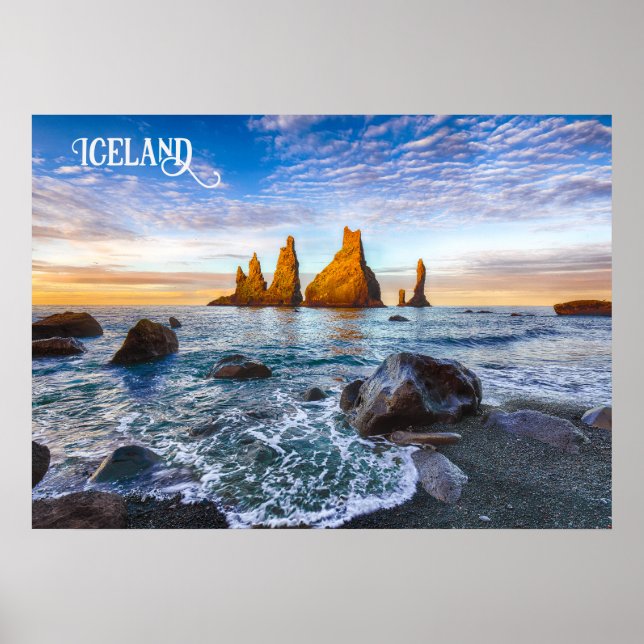 Reynisfjara Beach, Iceland Poster (Front)