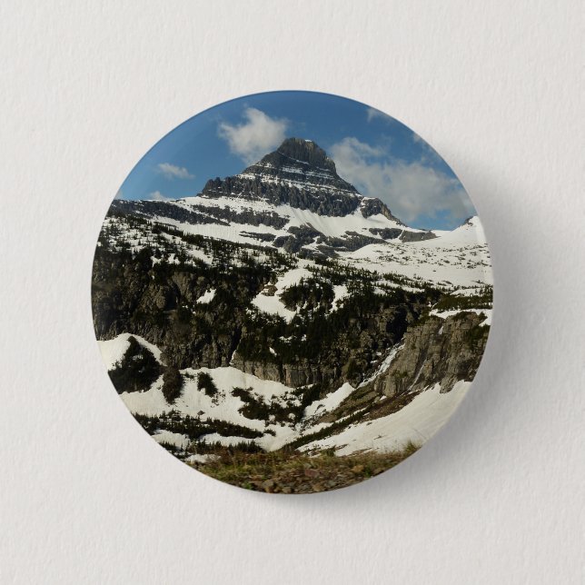 Reynolds Mountain from Logan Pass at Glacier Park 6 Cm Round Badge (Front)
