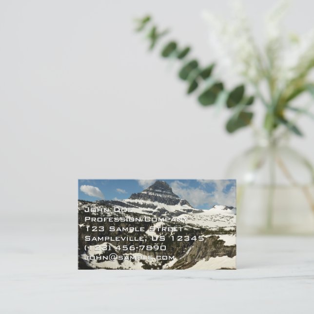 Reynolds Mountain from Logan Pass at Glacier Park Business Card (Standing Front)