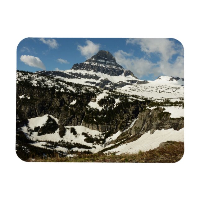 Reynolds Mountain from Logan Pass at Glacier Park Magnet (Horizontal)