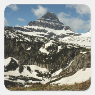 Reynolds Mountain from Logan Pass at Glacier Park Square Sticker