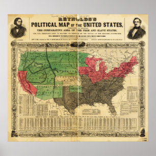 Reynolds Political Map of the United States Poster