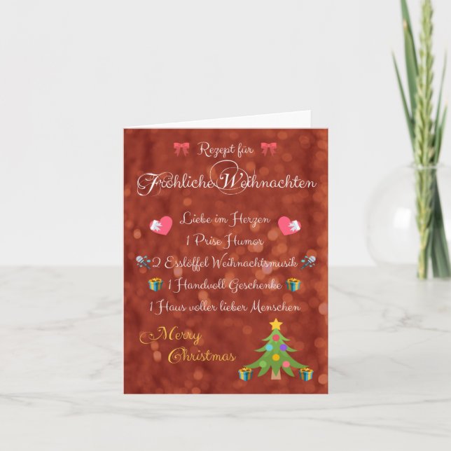 Rezept für fröhliche Weihnachten! Card (Front)