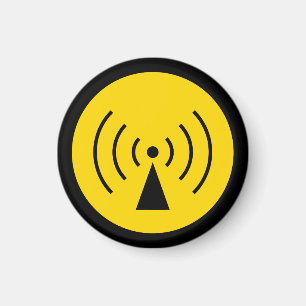 rf Warning Symbol Magnet