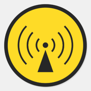 rf Warning Symbol Sticker