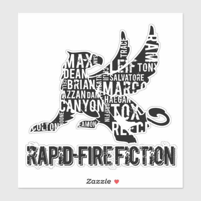 RFF Griffin Cut-out Sticker BLKlogo (Sheet)