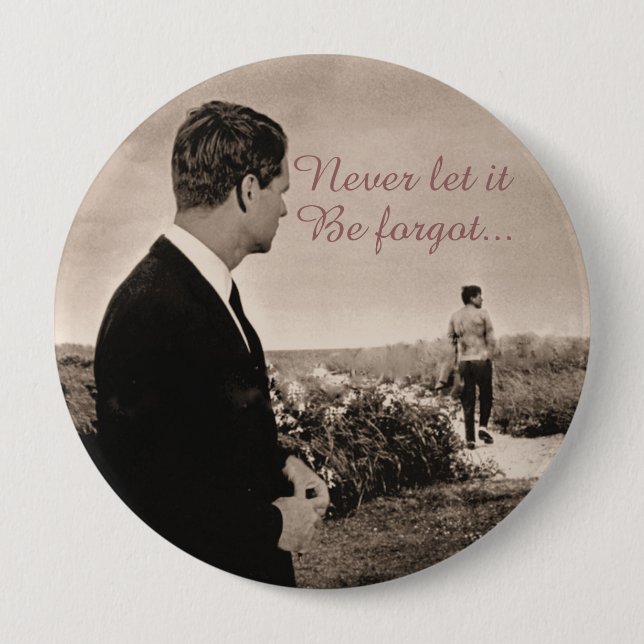 RFK and JFK 10 Cm Round Badge (Front)