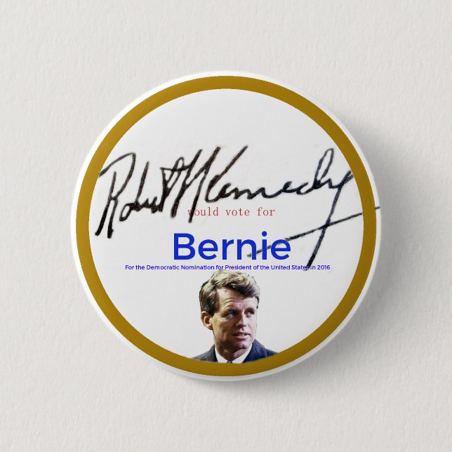 RFK for Bernie Sanders 6 Cm Round Badge (Front)