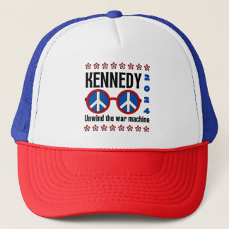 RFK Jr Kennedy '24 "Unwind the war machine" Retro Trucker Hat