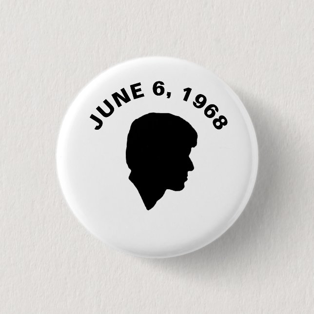 RFK: June 6, 1968 3 Cm Round Badge (Front)