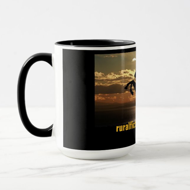RFM horse and sunset/sunrise Mug (Left)