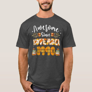 Rg68 Awesome November 1990 Birthday 31st Birthday  T-Shirt
