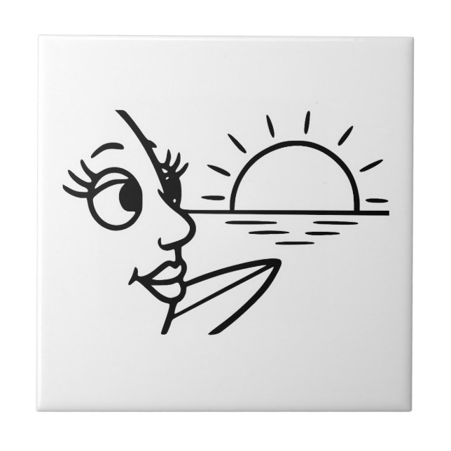 RG RA Egg Art Ceramic Tile (Front)