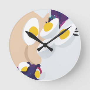 RG RA Egg Art Round Clock