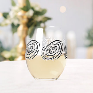 RG RA Egg Art Stemless Wine Glass
