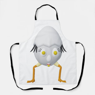 RG & RA Quirky Egg Character Cute Design Apron