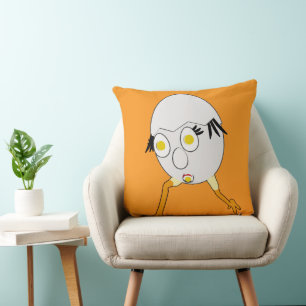 RG & RA Quirky Egg Character Cute Design Cushion