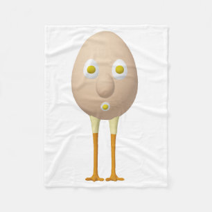 RG & RA Quirky Egg Character Cute Design Fleece Blanket
