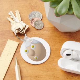 RG & RA Quirky Egg Character Cute Design Key Ring