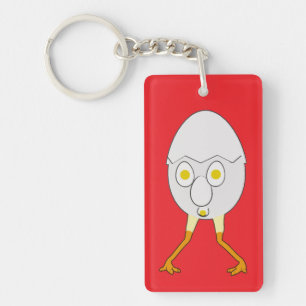 RG & RA Quirky Egg Character Cute Design Key Ring