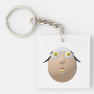RG & RA Quirky Egg Character Cute Design Key Ring