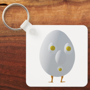 RG & RA Quirky Egg Character Cute Design Key Ring
