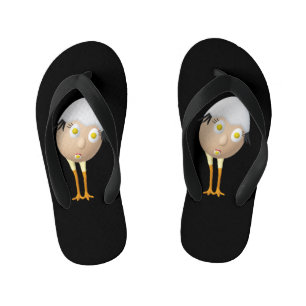 RG & RA Quirky Egg Character Cute Design Kid's Thongs