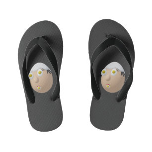 RG & RA Quirky Egg Character Cute Design Kid's Thongs