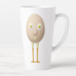 RG & RA Quirky Egg Character Cute Design Latte Mug