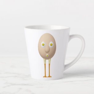 RG & RA Quirky Egg Character Cute Design Latte Mug