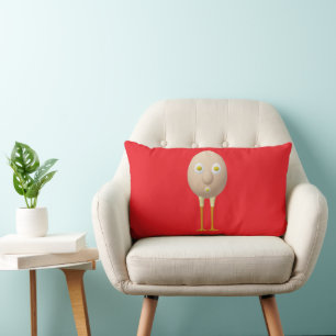RG & RA Quirky Egg Character Cute Design Lumbar Cushion