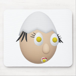 RG & RA Quirky Egg Character Cute Design Mouse Pad