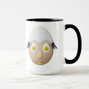 RG & RA Quirky Egg Character Cute Design Mug