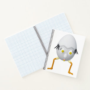 RG & RA Quirky Egg Character Cute Design Notebook