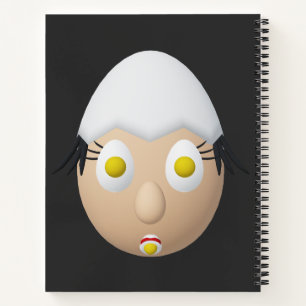 RG & RA Quirky Egg Character Cute Design Notebook