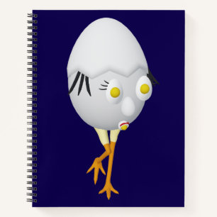 RG & RA Quirky Egg Character Cute Design Notebook