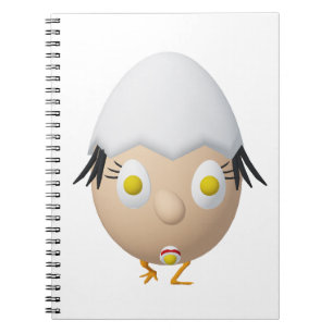 RG & RA Quirky Egg Character Cute Design Notebook