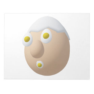 RG & RA Quirky Egg Character Cute Design Notepad