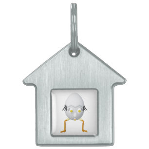 RG & RA Quirky Egg Character Cute Design Pet ID Tag