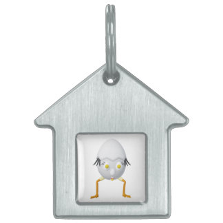 RG & RA Quirky Egg Character Cute Design Pet ID Tag