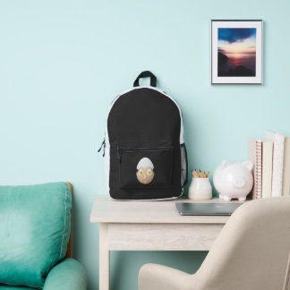 RG & RA Quirky Egg Character Cute Design Printed Backpack