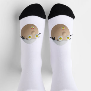 RG & RA Quirky Egg Character Cute Design Socks