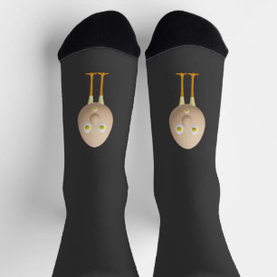 RG & RA Quirky Egg Character Cute Design Socks
