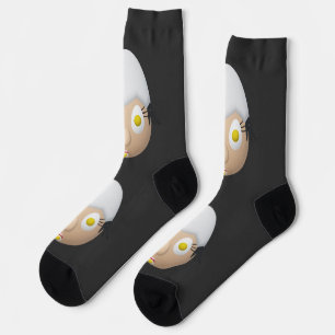 RG & RA Quirky Egg Character Cute Design Socks
